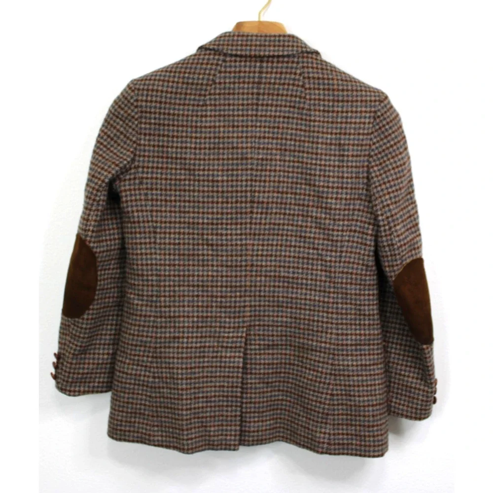 Vintage Pendelton Knockabouts Blazer Brown Plaid Jacket Wool Women's Size 8